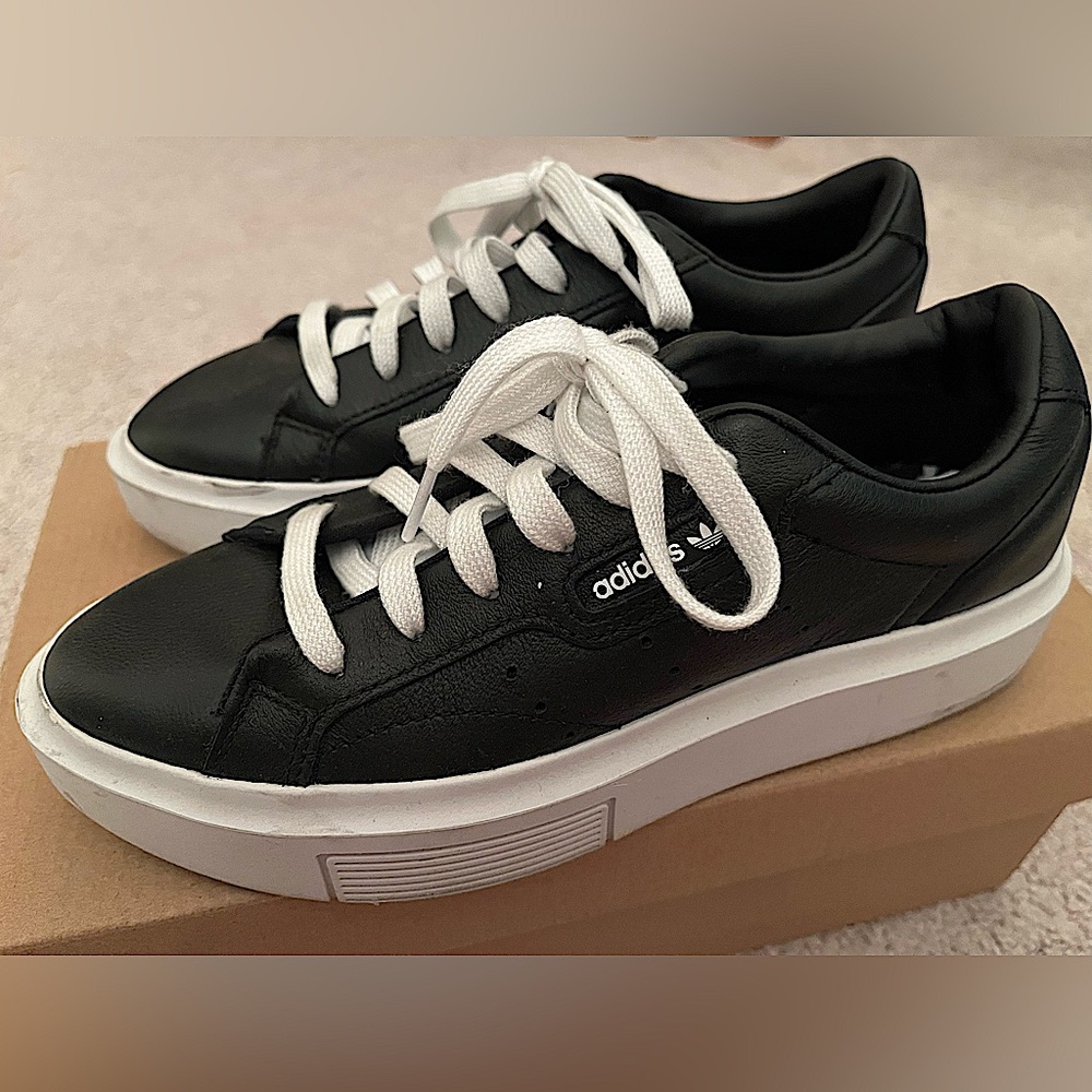 Adidas Super Sleek Platform Shoes Size 6